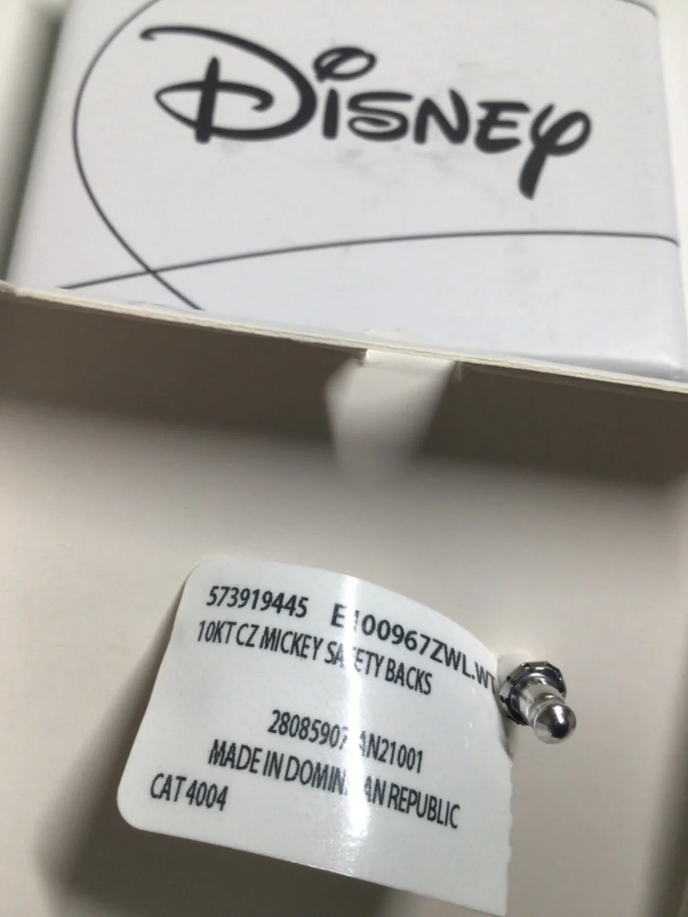 Disney Mickey Mouse 10kt Gold Cubic Zirconia Stud Earrings